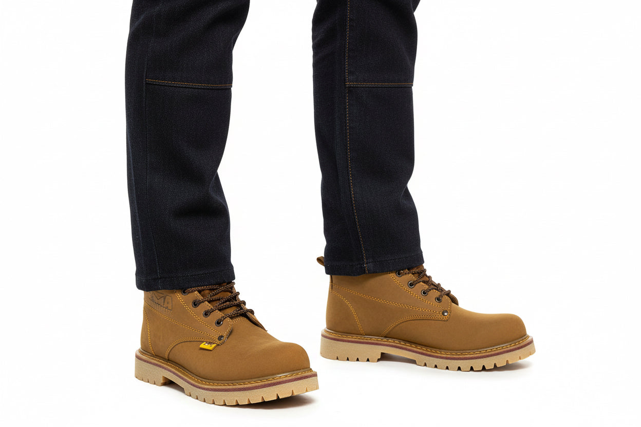 Bota Nobuck/Oro con Casco de Acero