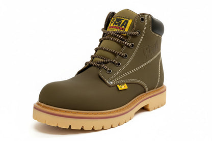 Bota Nobuck/Musgo con Casco de Acero 