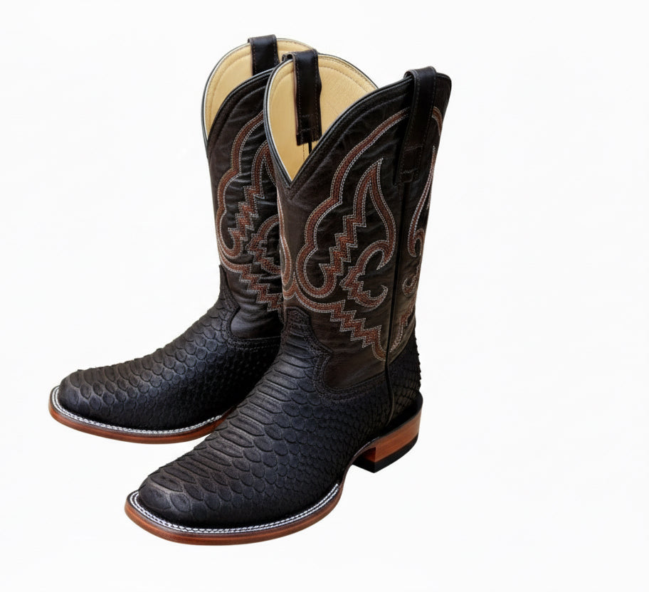 Bota pitón Bulldog Negra